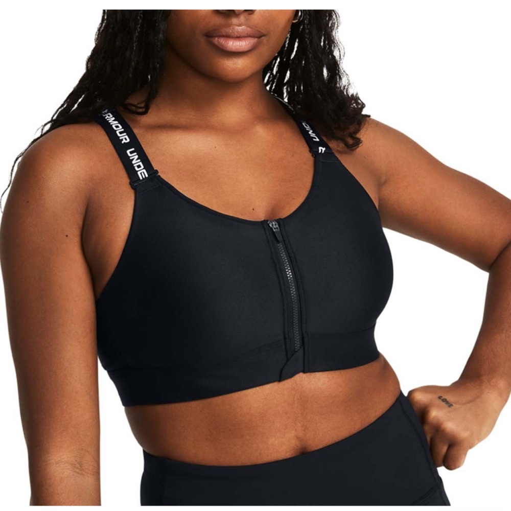 UNDER ARMOUR NEW Women's Infinity High Zip 2.0 Bra NWT Large DD